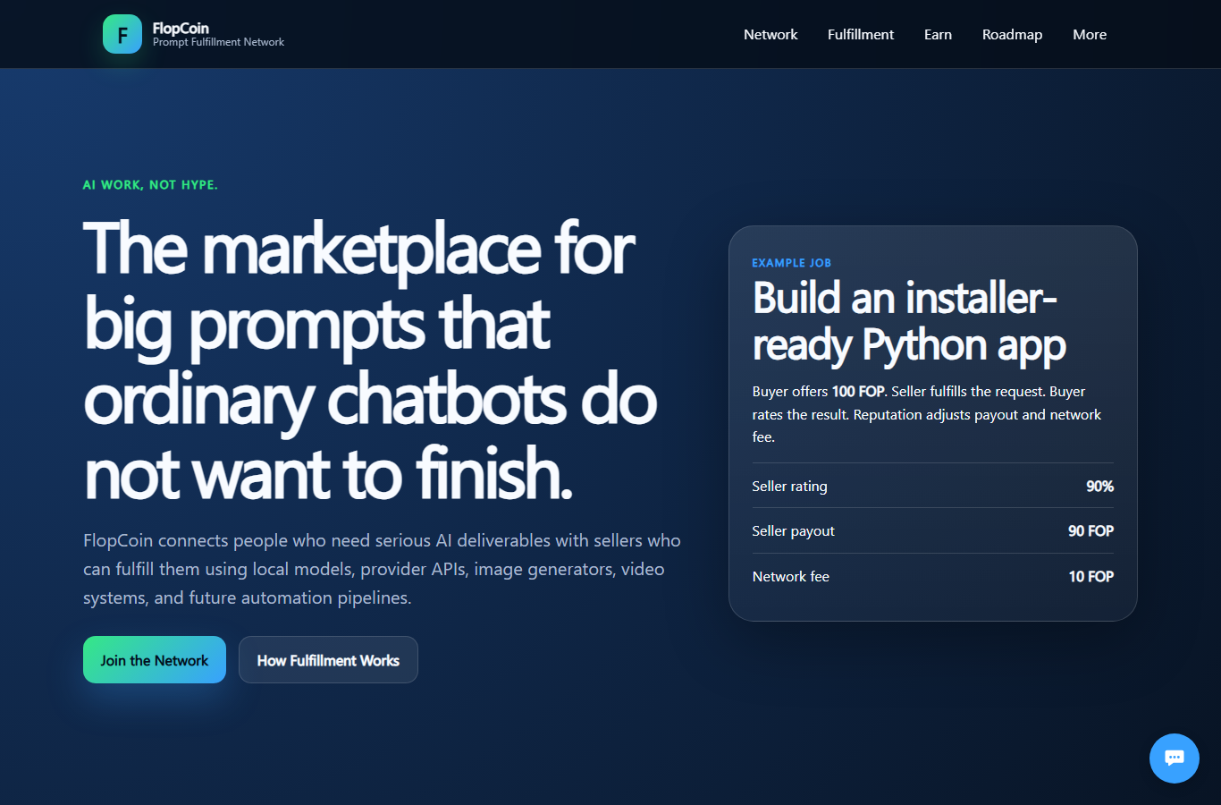 FlopCoin website screenshot