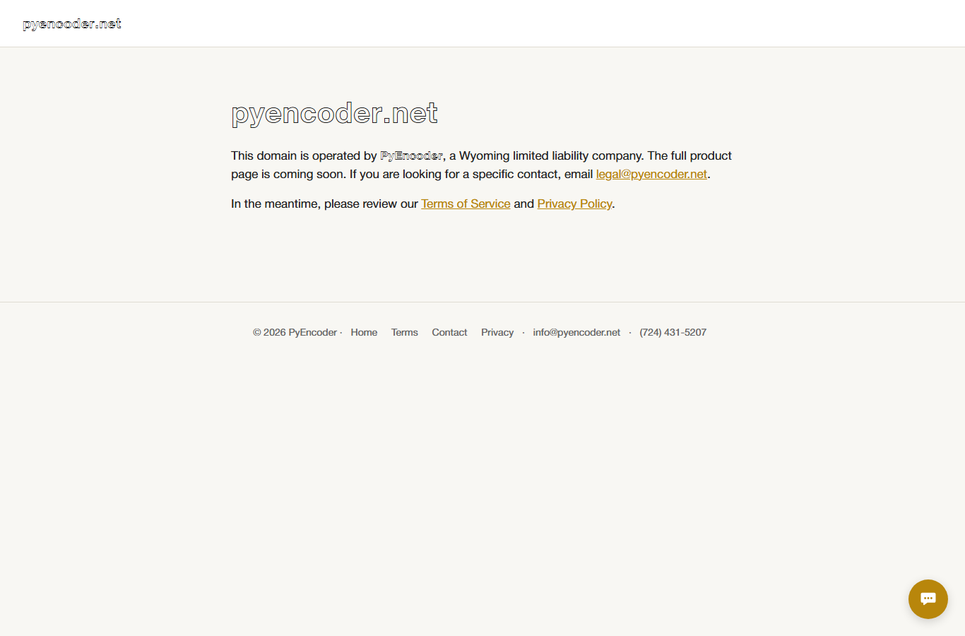 PyEncoder website screenshot